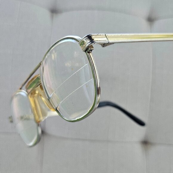 Vintage Titmus Eyeglasses Frame Gold Tone Eye Wear Glasses Z87 5 3/4 Frame only - Picture 1 of 12